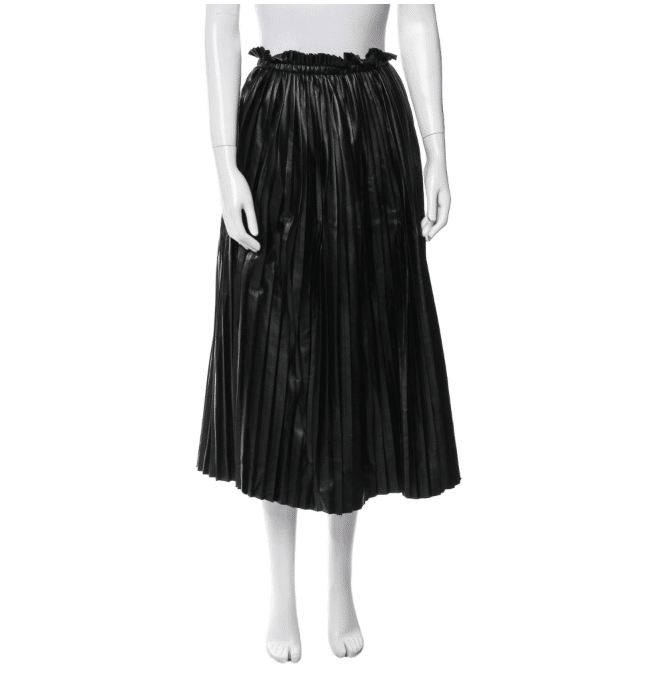 margiela black pleated skirt