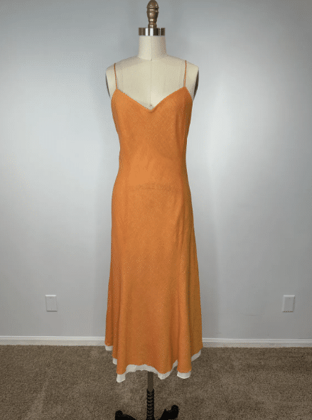 DKNY orange slip dress