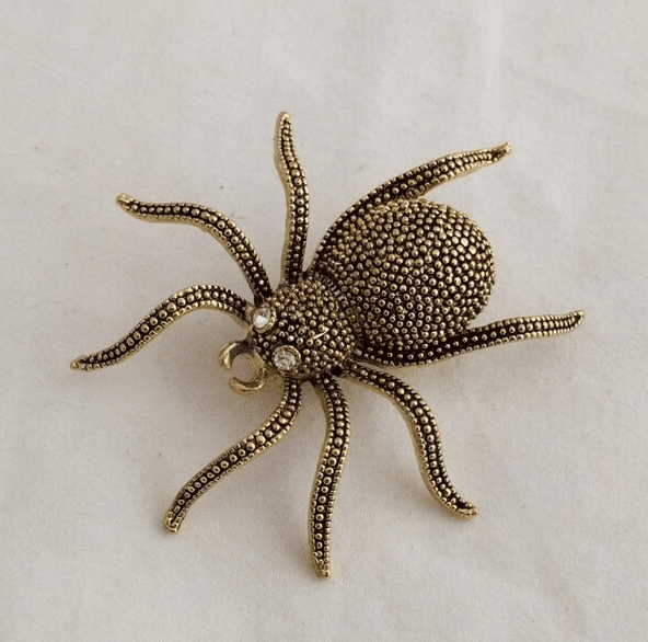 vintage spider brooch