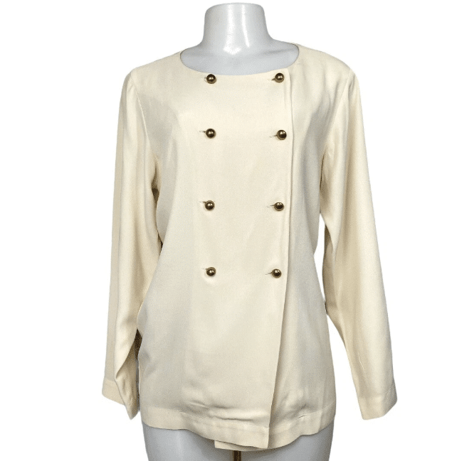 vintage saint laurent silk blouse