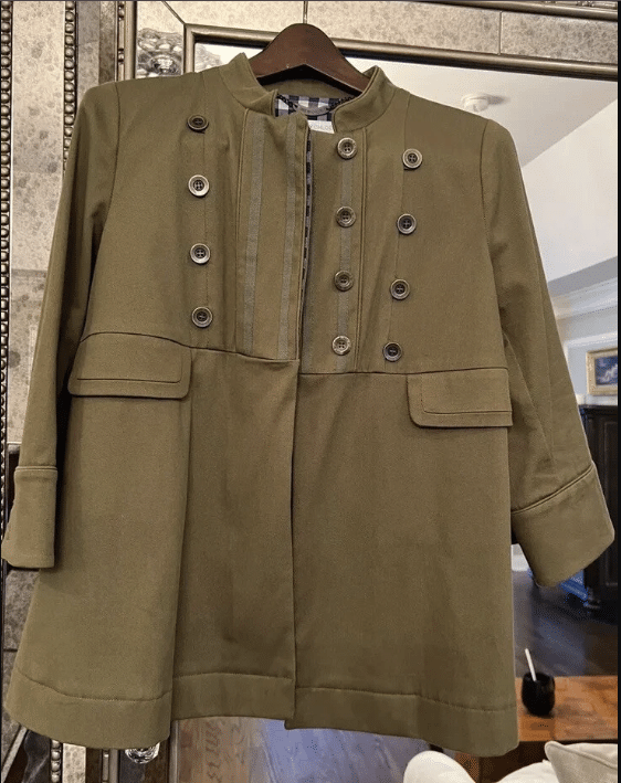 chloe military style pea coat