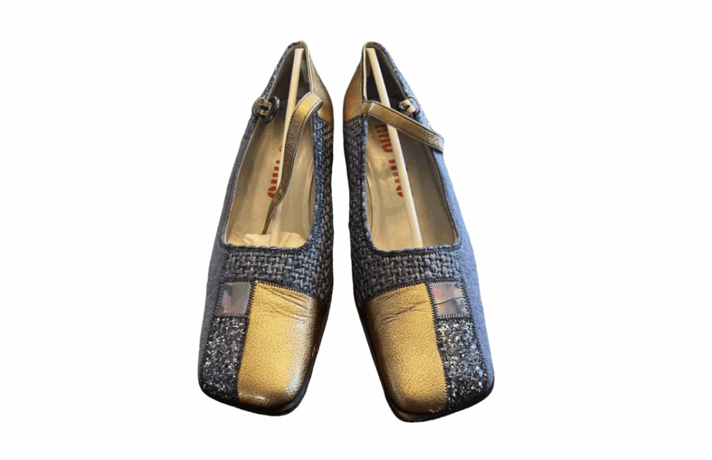 Miu Miu Cloth mary jane block heels