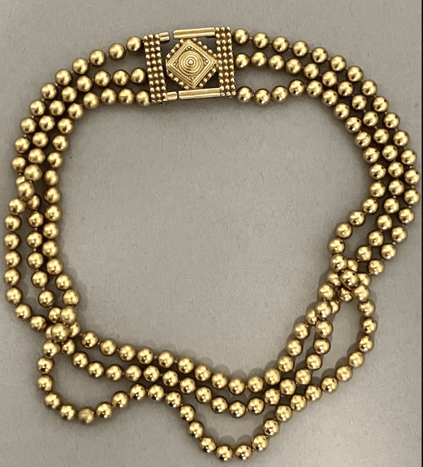 Vintage Monet triple strand necklace
