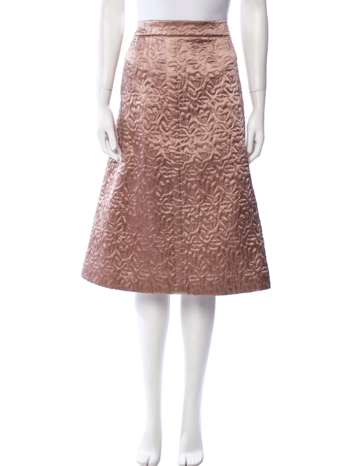 Margiela pink quilted skirt