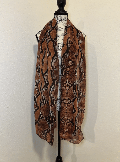 calvin klein snake print scarf