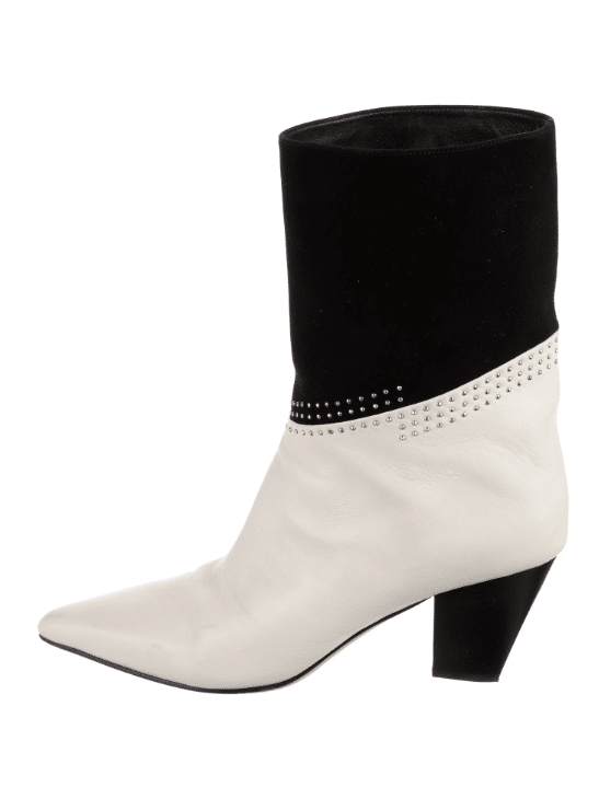 Jimmy Choo Leather Colorblock Pattern Boots