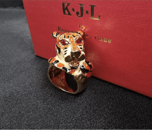 Kenneth Jay Lane Tiger Ring