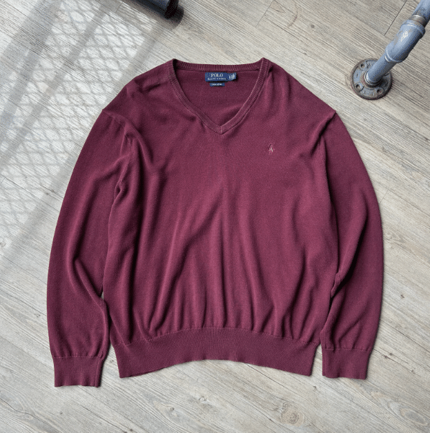 burgundy ralph lauren sweater