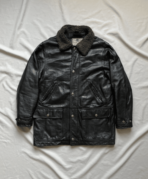 vintage gap leather chore jacket