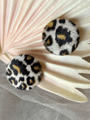 vintage faux fur earrings