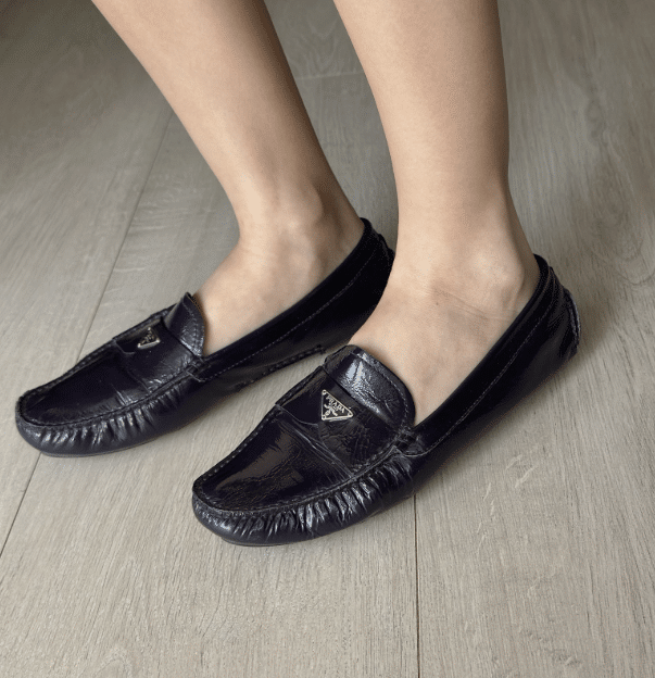 Prada Vintage Purple Patent leather Flats Loafers