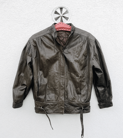 Vintage 1980s Men's Leather Bomber Jacket