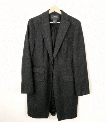 Lauren Ralph Lauren Women’s Charcoal Wool Long Blazer Coat