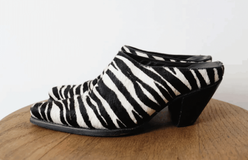 Charlie 1 Horse Zebra Print Mules
