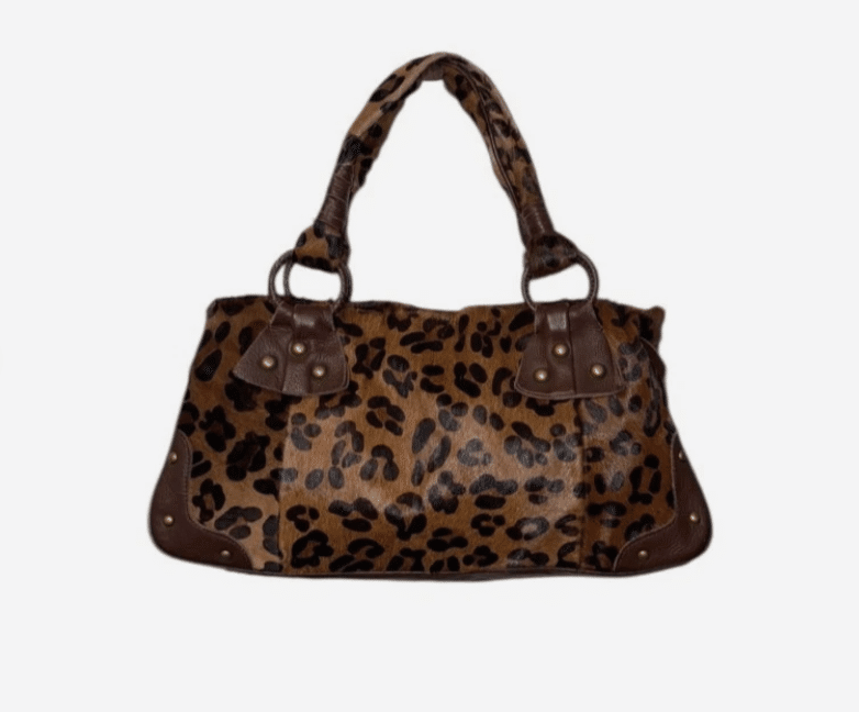 animal print calf hair bag