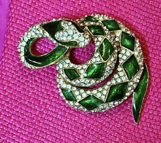 vintage snake brooch