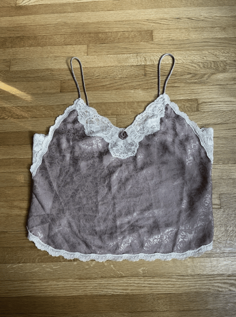 Vintage Christian Dior Floral Lace Camisole Top Silk