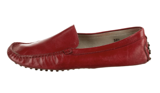 tod's red loafers