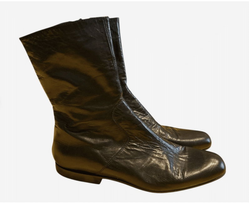 Jil Sander Women Navy Leather Zip Ankle Boots