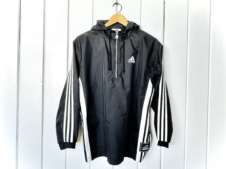 Vintage 1990's Adidas Pullover Waterproof Rain Track Jacket