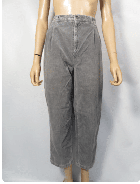 Vintage 90s Calvin Klein High Waist Pleat Front Slate Grey Corduroy Trouser