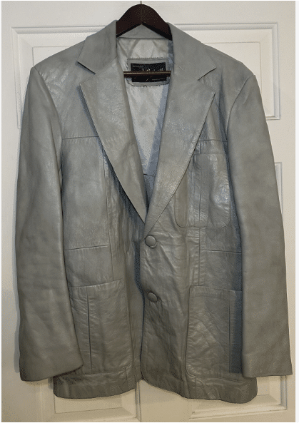 Vintage Gray Leather Jacket