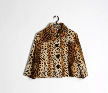 Y2K Leopard Print Faux Fur Teddy 3/4 Sleeve Jacket