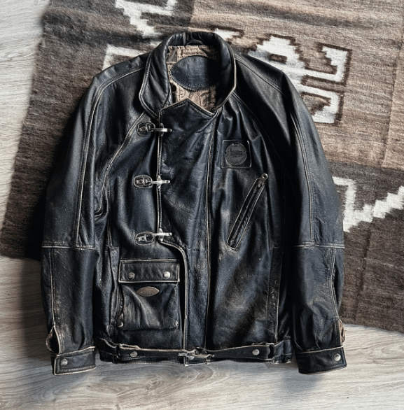 Trapper Leather Vintage Jacket Mens Biker Moto