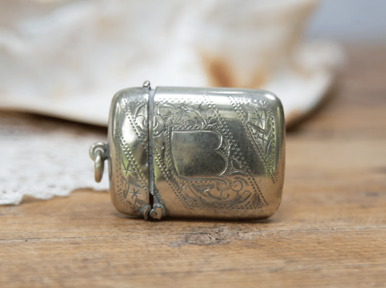 Victorian Silver Plate Vesta Case