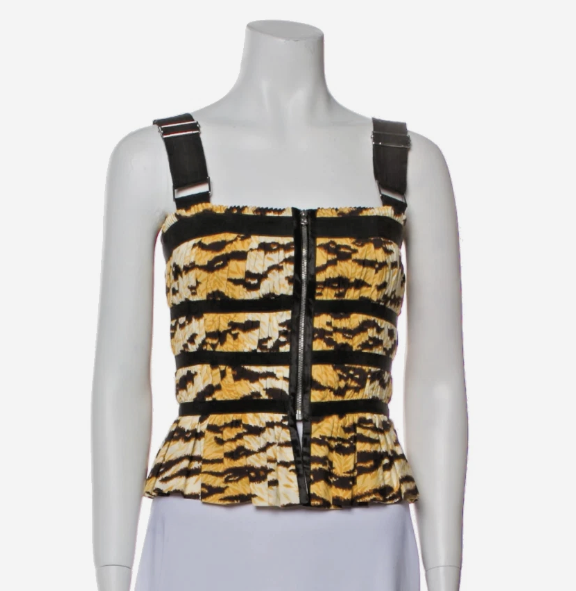 Vintage D & G Dolce & Gabbana Animal Print Corset Peplum