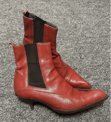 MIU MIU Vintage Kitten Heel Red boots Y2K