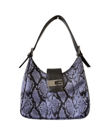 Vintage 2000’s Guess Purple Snake Print Satin Purse