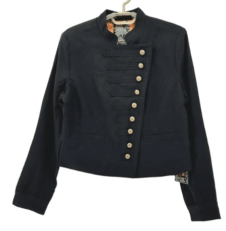 2OH Threads Black WOOL Military/Napoleon Jacket