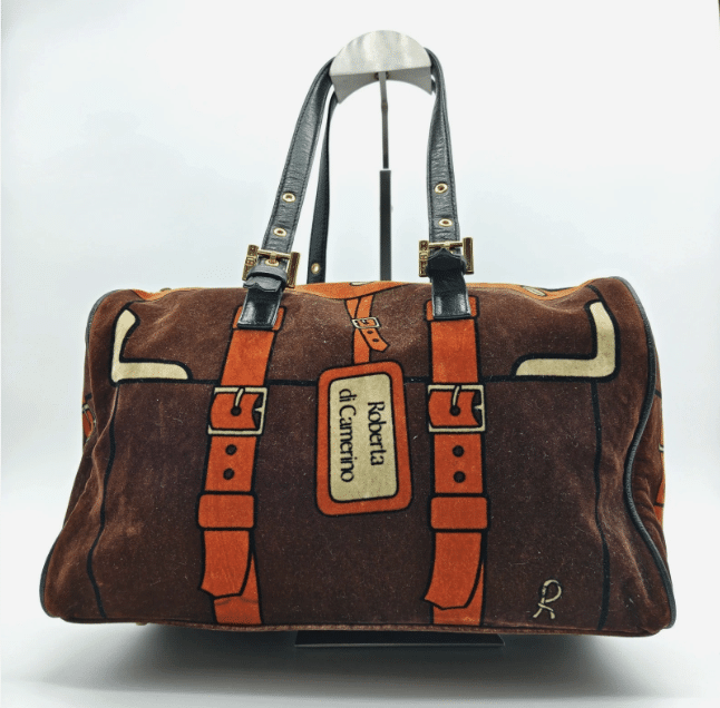 Roberta di Camerino Mini Boston Handbag Brown