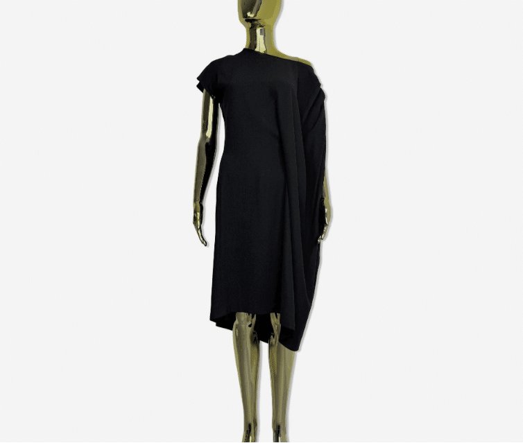 Jean Paul Gaultier Draped Toga Dress Black