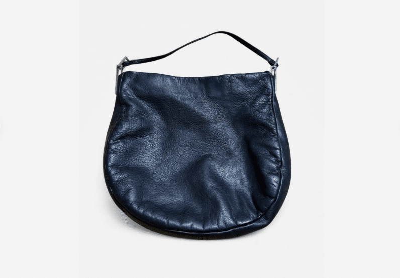 Calvin Klein Black Leather Hobo Shoulder Bag