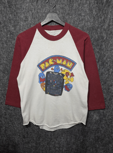Vintage Grand Illusion 1981 Midway PacMan baseball tee.