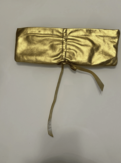 long gold clutch