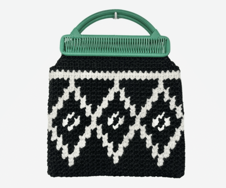 Market Knit Top Handle Tote Bag