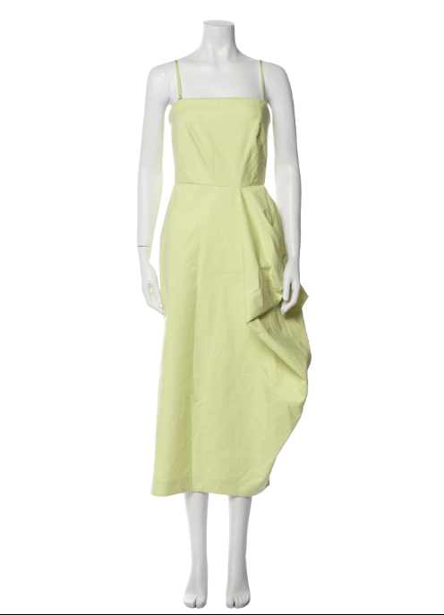 SportMax Square Neckline Long Dress Green