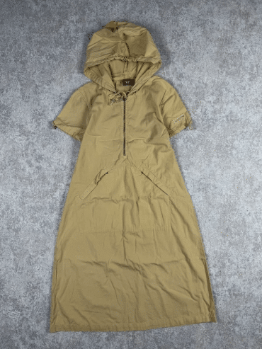 Vintage Diesel Industry Beige Hooded Dress Parachute dress