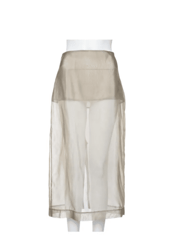Silk mid-length sheer skirt The Frankie Shop