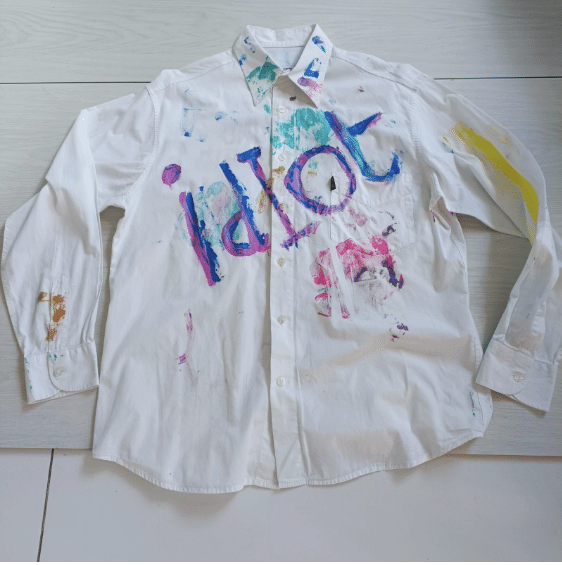 MOSCHINO SHIRT Size MED - Customised by PAUL McNEIL