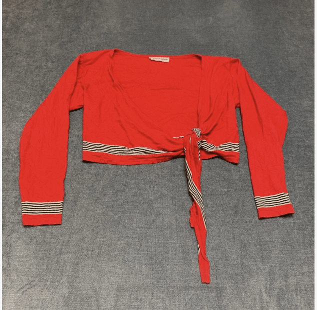 vintage sonia rykiel red wrap shirt