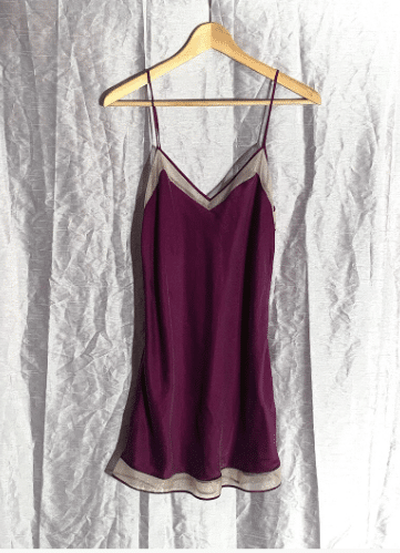 vintage Calvin Klein purple silk slip dress