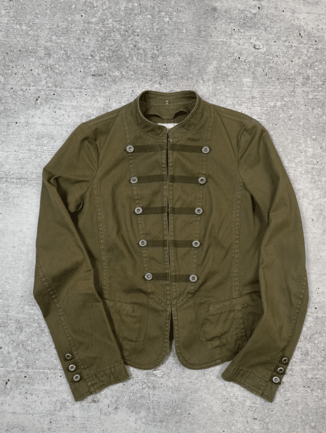 Y2K olive green napoleon jacket