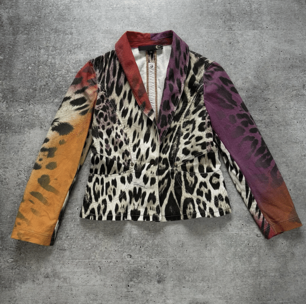 just Cavalli multi coloured animal print blazer
