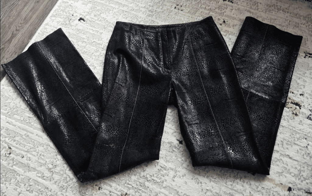 Vintage Y2K Wilsons Leather Maxima Reptile Print Flare trousers