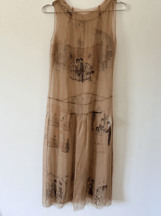 vintage Miu Miu printed silk dress.