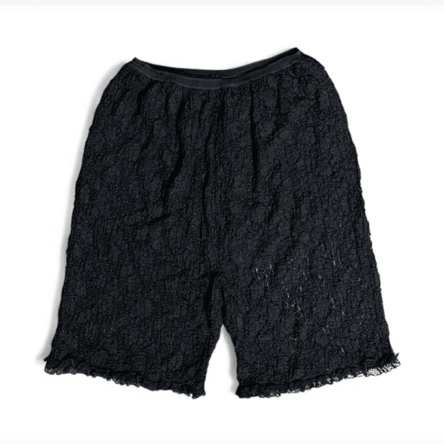 MM6 Lace & Ruffle Oversized Shorts Maison Margiela